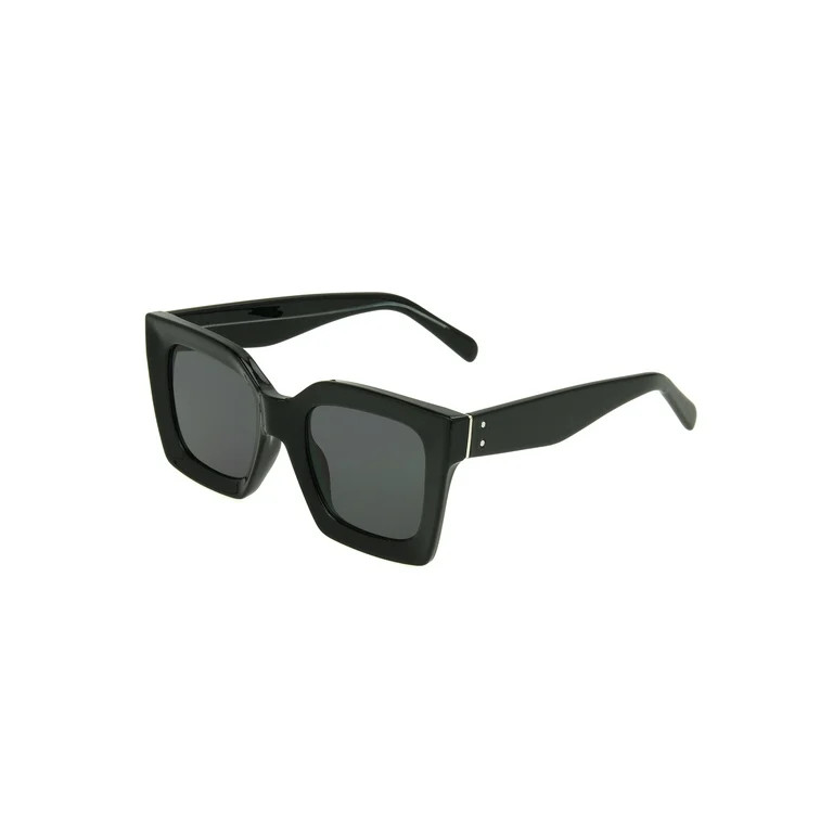 Scoop Women's Square Black Sunglasses | Walmart (US)
