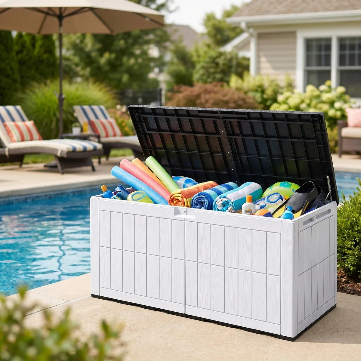 This outdoor deck box is built from heavy-duty weather-resistant resin that resists fading, crack... | Wayfair North America
