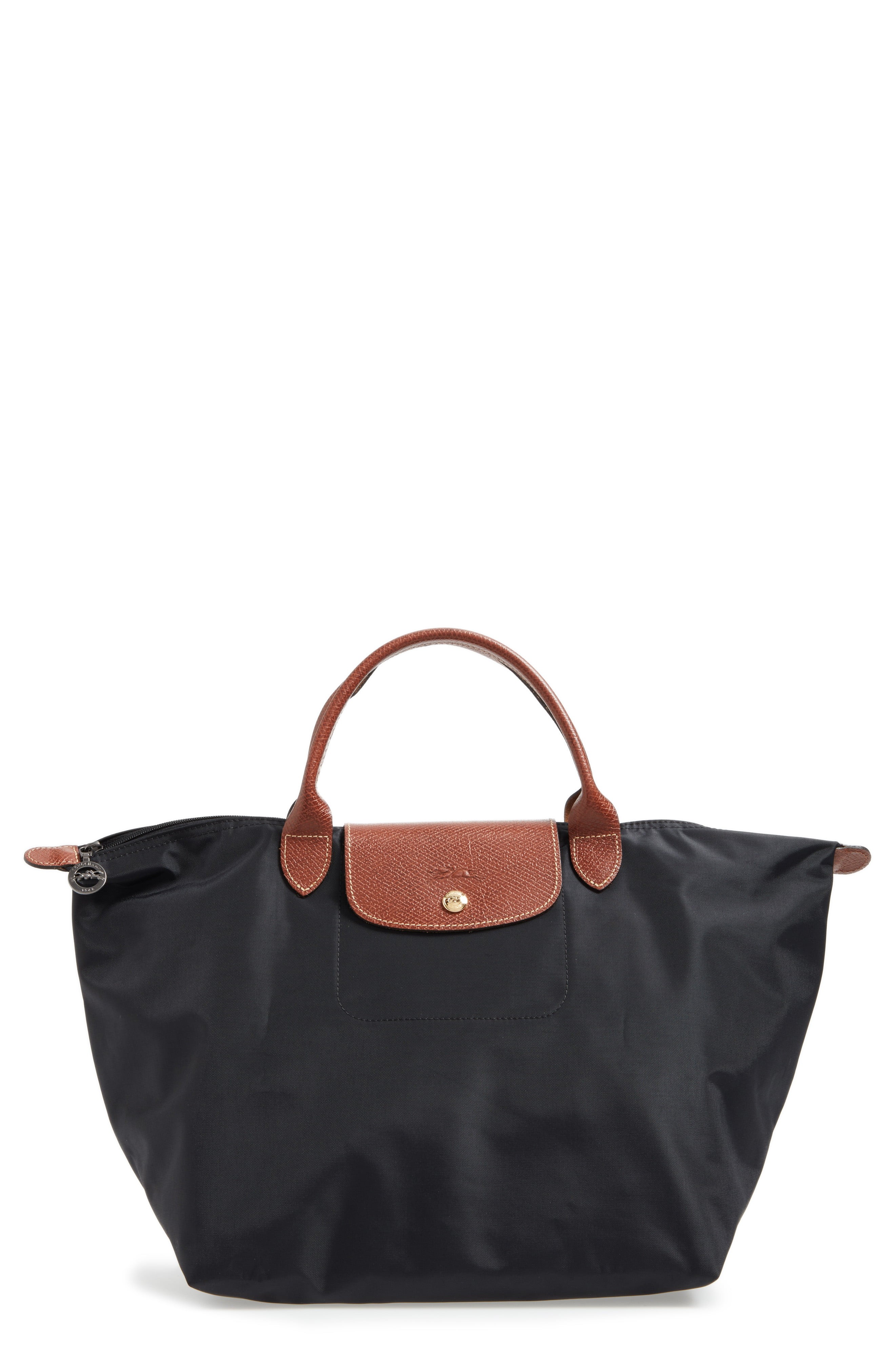 Longchamp 'Medium Le Pliage' Top Handle Tote - Black | Nordstrom