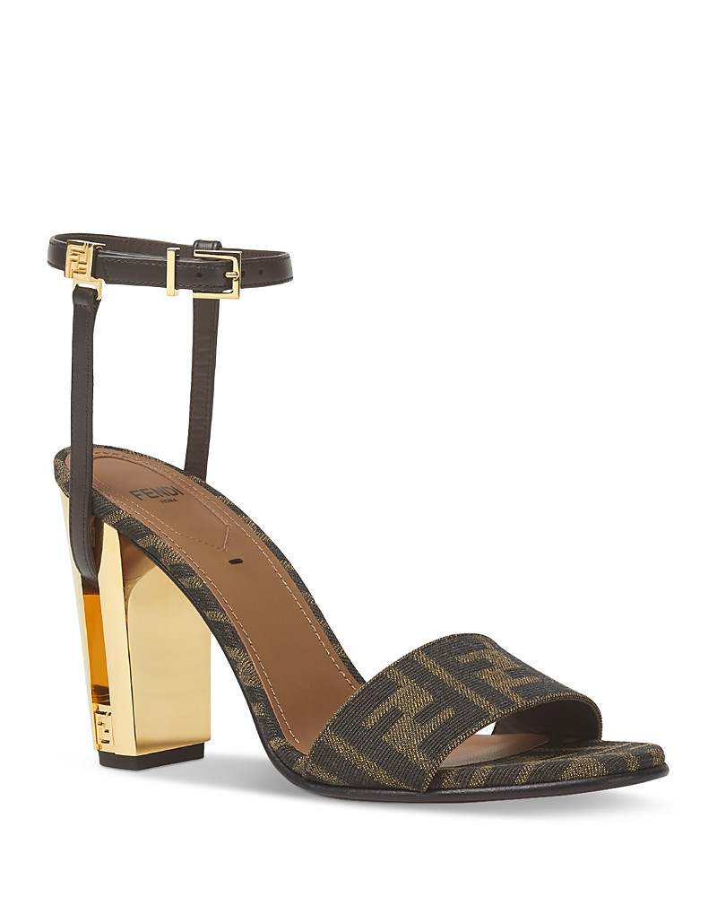 Fendi Women's Delfina Ff Jacquard High Heel Sandals | Bloomingdale's (US)