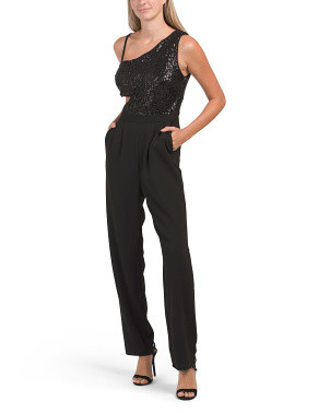 Phoenix Sequin Top Jumpsuit With Cut Out | Jumpsuits & Rompers | Marshalls | Marshalls