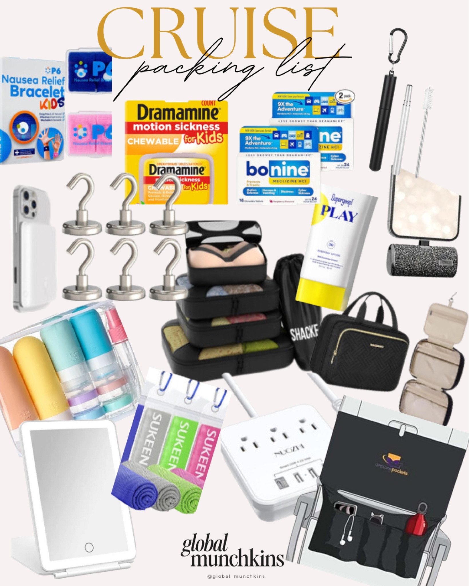 The ultimate cruise packing list! I have rounded up everything you need to have smooth sailing! From the best luggage and to the coolest airplane seat pocket! #cruise

#LTKfamily #LTKtravel
