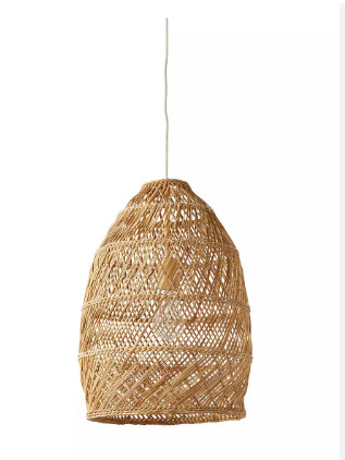 Headlands Pendant by: Serena & Lily @Serena and Lily The clean simplicity of Scandinavian design meets the airy look of an open-weave pendant. Natural rattan adds warmth while keeping things light. Woven natural rattan. Comes with an antique brass ceiling plate. Uses one Type E26 bulb, 60W max. Hardwired. Dry UL-listed; do not place in bathrooms or areas with excessive moisture. Wipe with a soft, dry cloth. Avoid abrasive cleaners to protect finish. Imported. 21. 5?DIAM x 27?H overall. Ceiling plate: 6. 5?DIAM. Cord: 90. 5?L. LA-H104-01 

 #LTKValentine #LTKHome