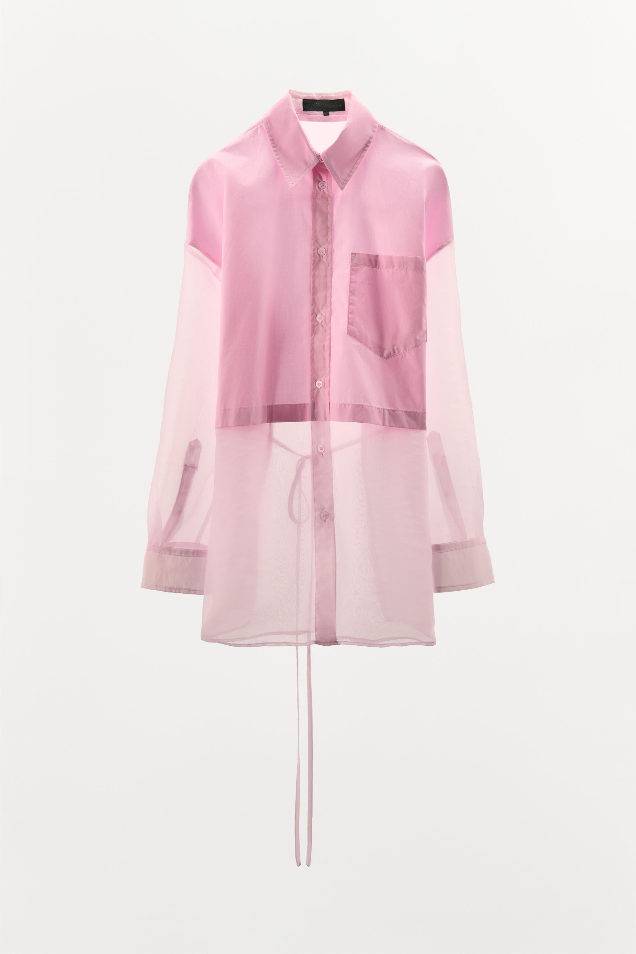 CAMICIA OVERSIZE COMBINATA IN ORGANZA | Zara IT