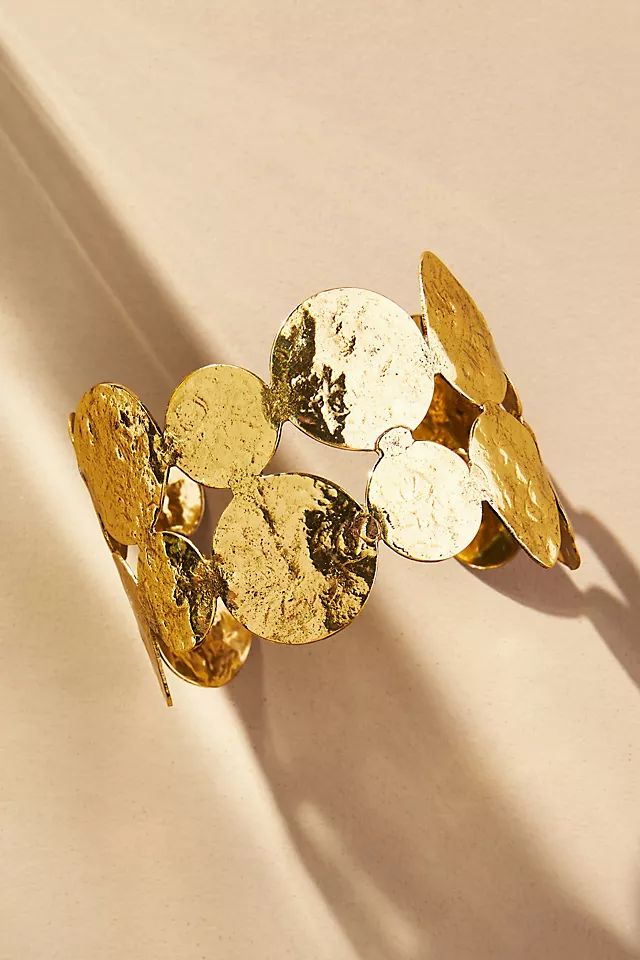 Hammered Gold Circle Cuff | Anthropologie (US)