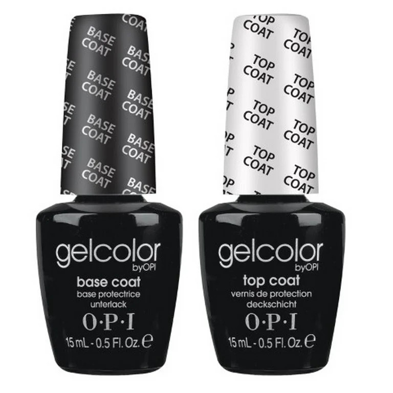 ($36 Value) OPI Gelcolor Gel Nail Polish, Base Coat + Top Coat Set, 0.5 Fl Oz Each | Walmart (US)