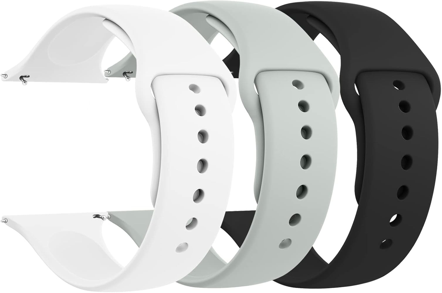 [3 PACK] Bands Compatible with Apple Watch Band 41mm 40mm 38mm 42mm 44mm 45mm, Sport Band Silicon... | Amazon (US)