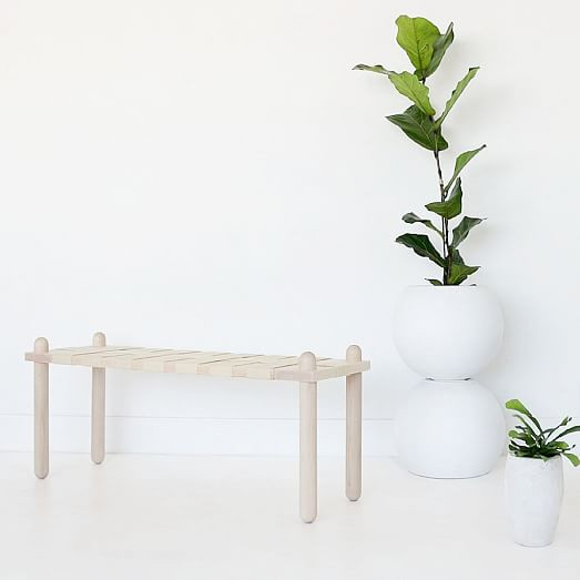 küdd:krig HOME Capsule Bench - Maple & Jute | West Elm (US)