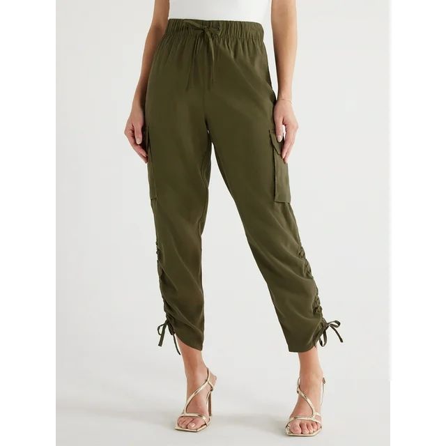 Sofia Jeans Women's Super High Rise Luxe Cargo Pants, 27" Inseam, Sizes XXS-XXXL | Walmart (US)