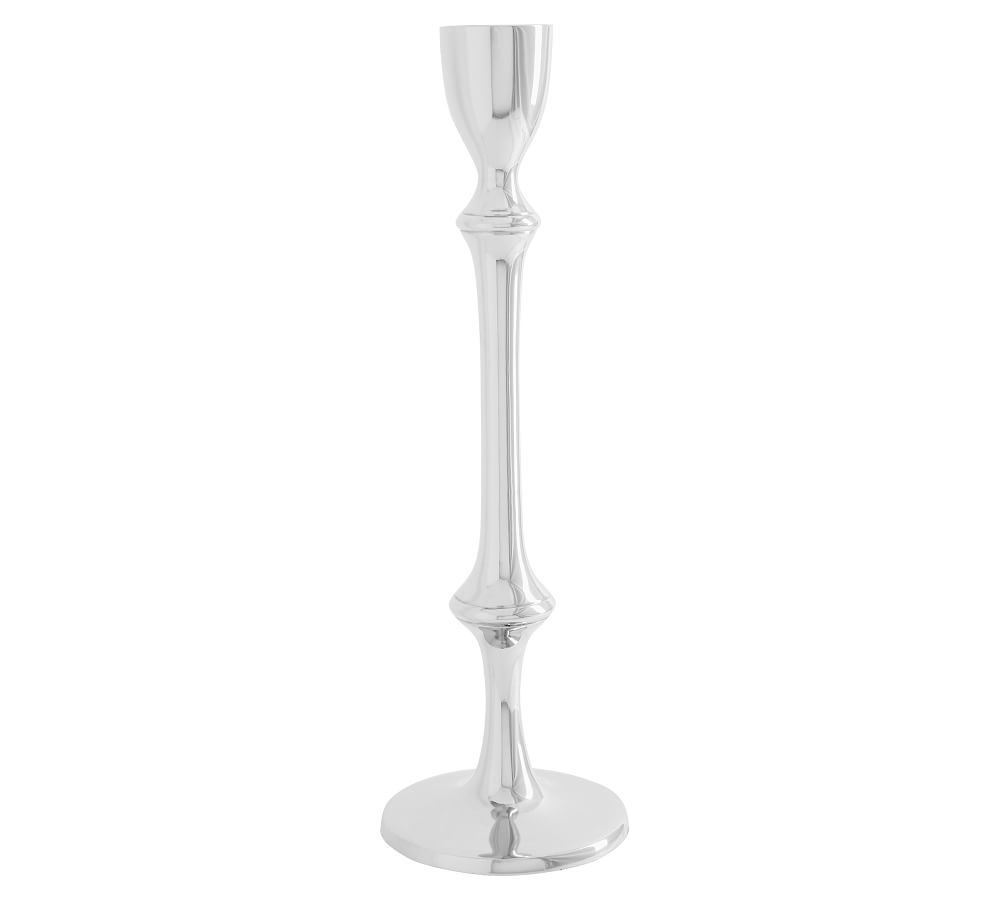 Harrison Silver Candlestick, Large Taper | Pottery Barn (US)