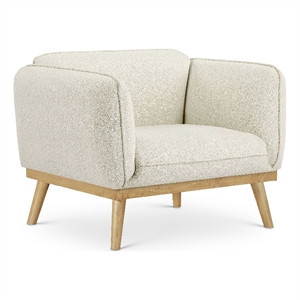 Meridian Furniture Nolita Cream Boucle Fabric Chair | Homesquare