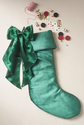 Velvet Bow Stocking | Anthropologie (US)