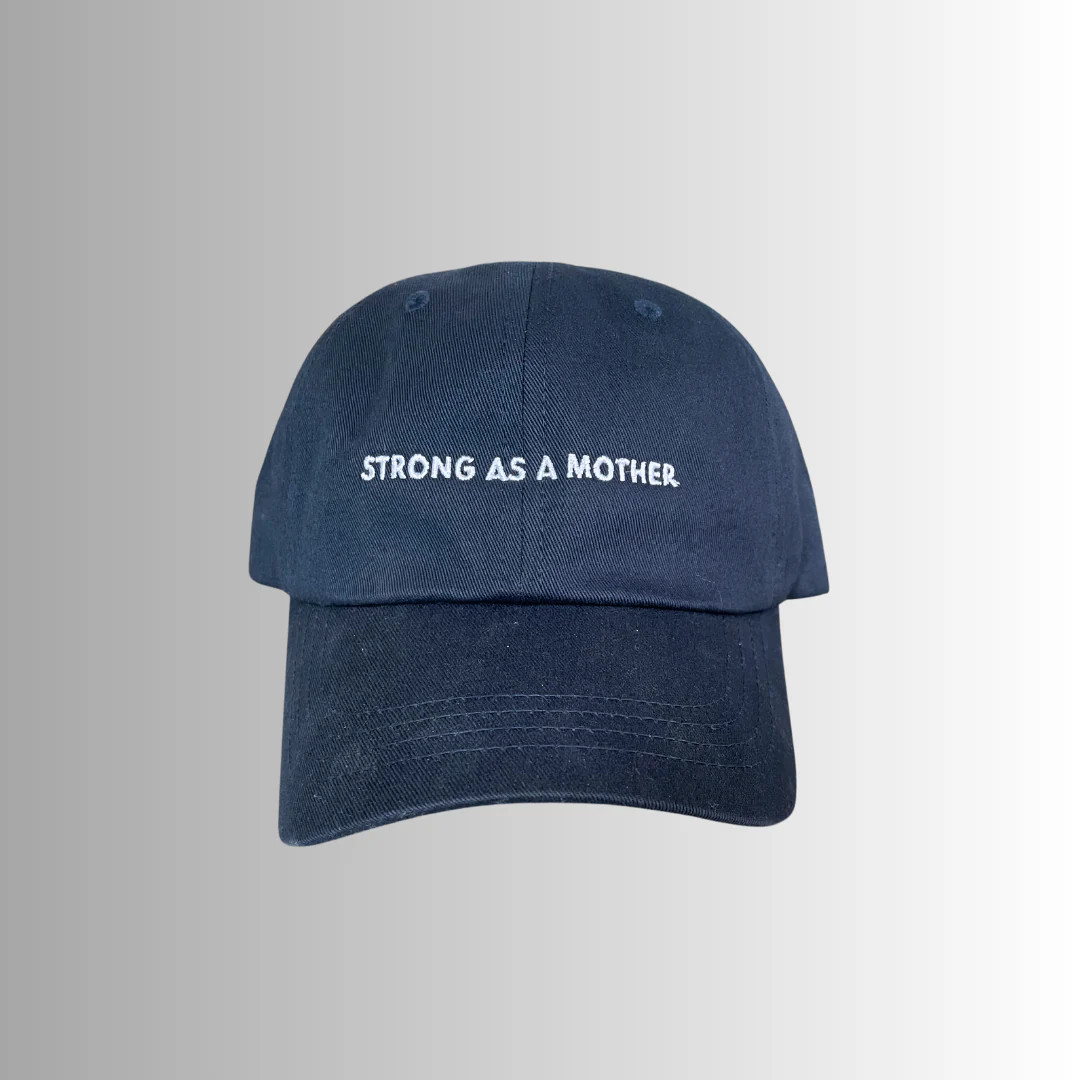Strong as a mother® Embroidered Dad Hat - Navy | Mother Hats