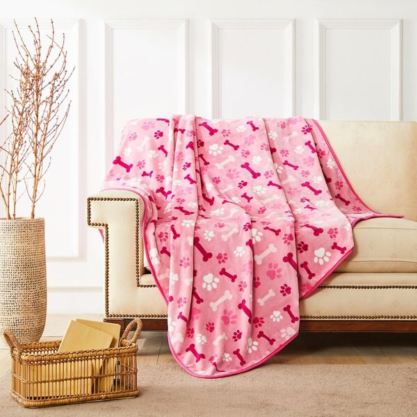 ALLISANDRO Microplush Fleece Polyester Dog & Cat Blanket, Pink, X-Large - Chewy.com | Chewy.com