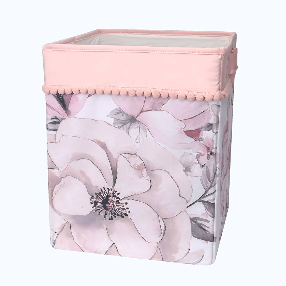 Lambs & Ivy Signature Botanical Baby Storage/Hamper - Pink, Floral | Amazon (US)