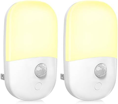 MAZ-TEK Plug in Motion Sensor Dimmable Night Light, Soft Warm White LED Nightlight with Dusk to D... | Amazon (US)