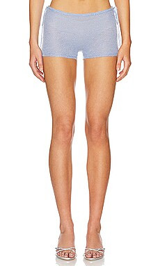 GUIZIO Knit Side Tie Short in Baby Blue from Revolve.com | Revolve Clothing (Global)