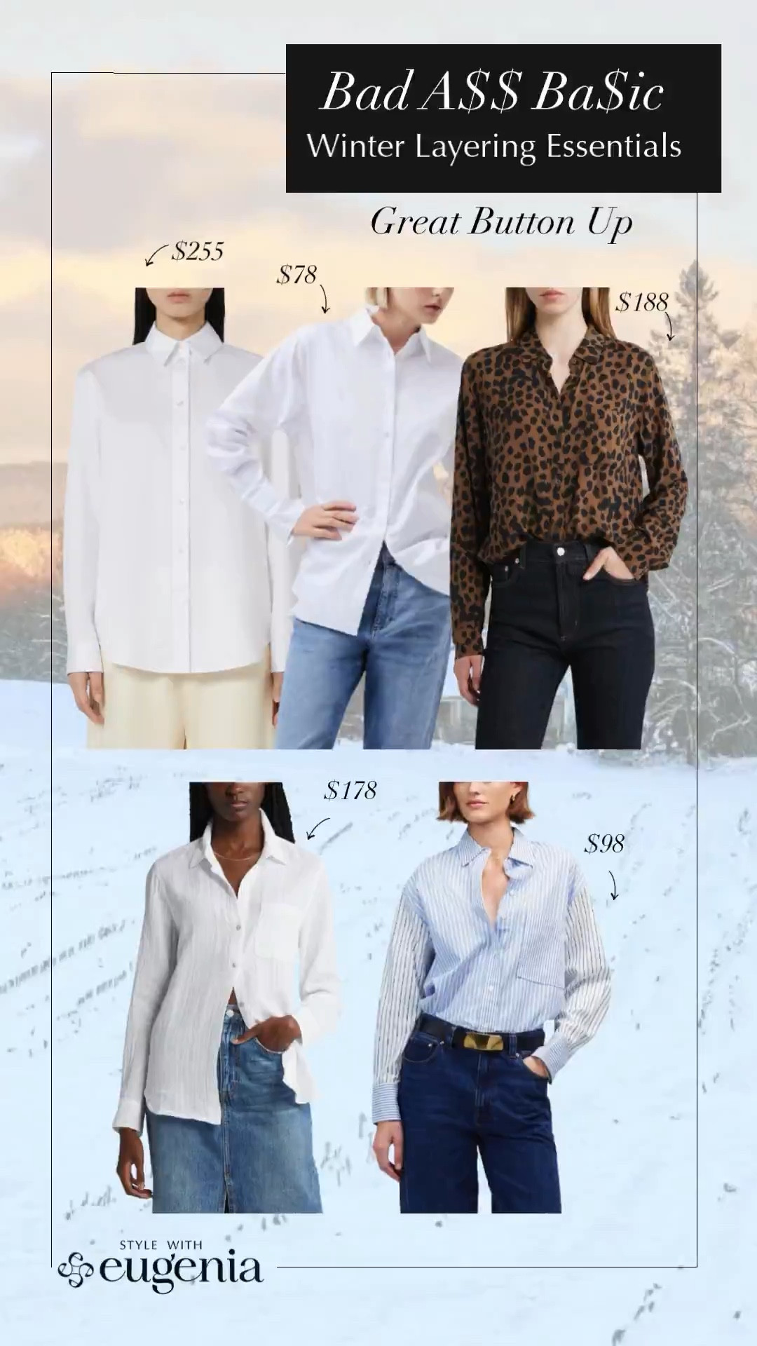 The ultimate winter layering essential 🤍 Crisp button-ups you’ll reach for on repeat—layer under sweaters, style with denim, or wear solo on milder days. Effortless, polished, and endlessly versatile. 

 

#LTKHoliday #LTKSeasonal #LTKPetite