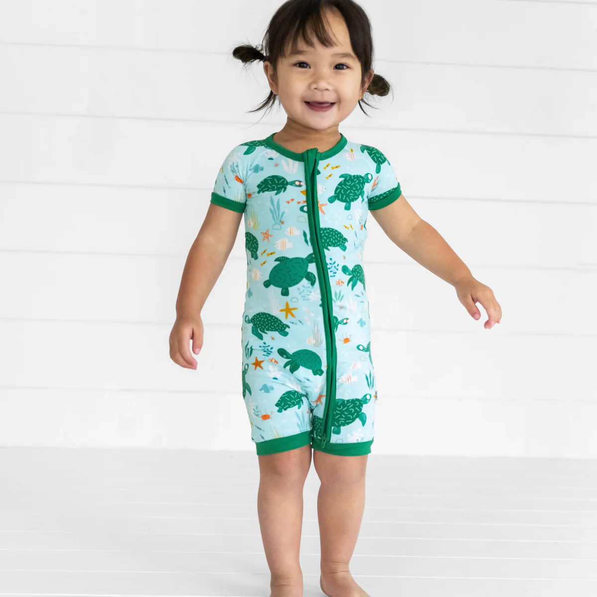 Sea Turtle Friends Shorty Zippy | Little Sleepies