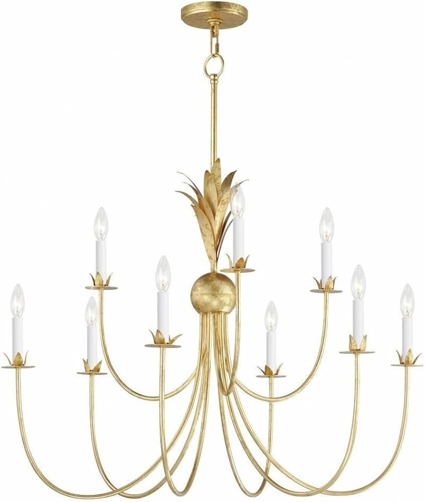 Maxim Paloma - 9 Light Chandelier-28 Inches Tall and 36 Inches Wide-Gold Leaf Finish -Traditional... | Amazon (US)
