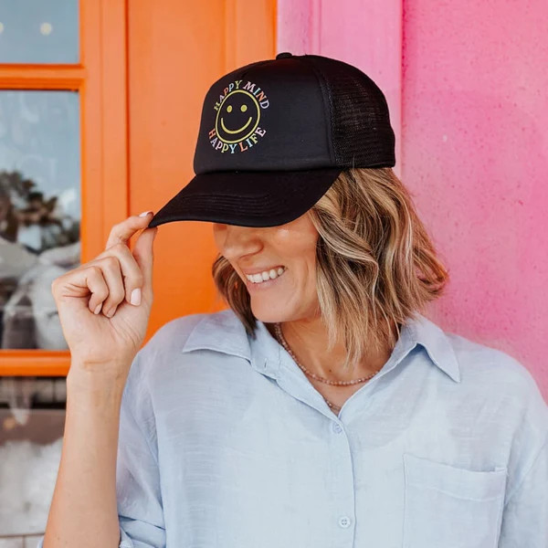 Happy Mind Mesh Trucker Hat | Mountain Moverz