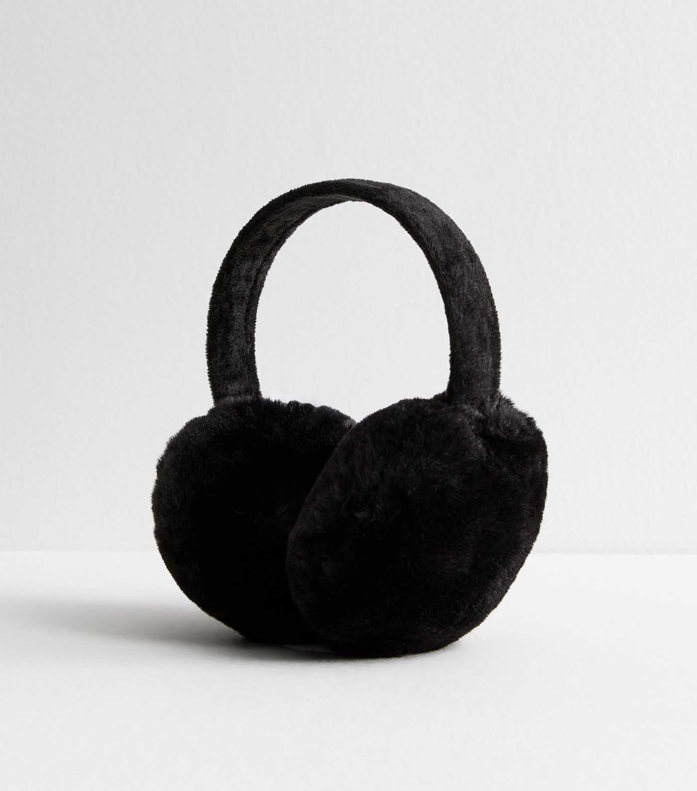 Black Faux Fur Adjustable Headband Earmuffs
						
						Add to Saved Items
						Remove from Sav... | New Look (UK)