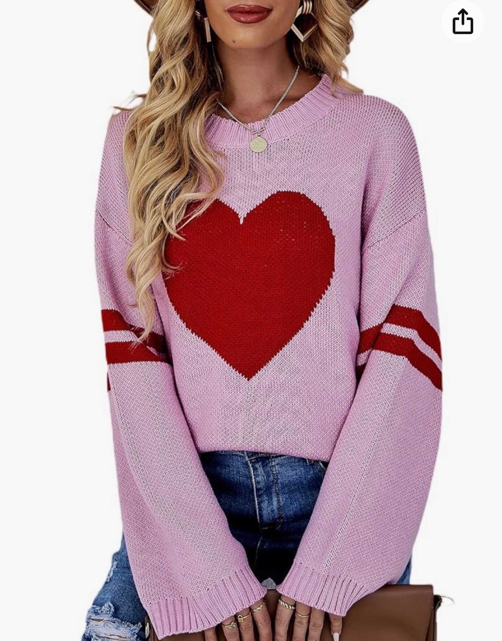 Heart sweater 

#LTKstyletip #LTKSeasonal #LTKMostLoved