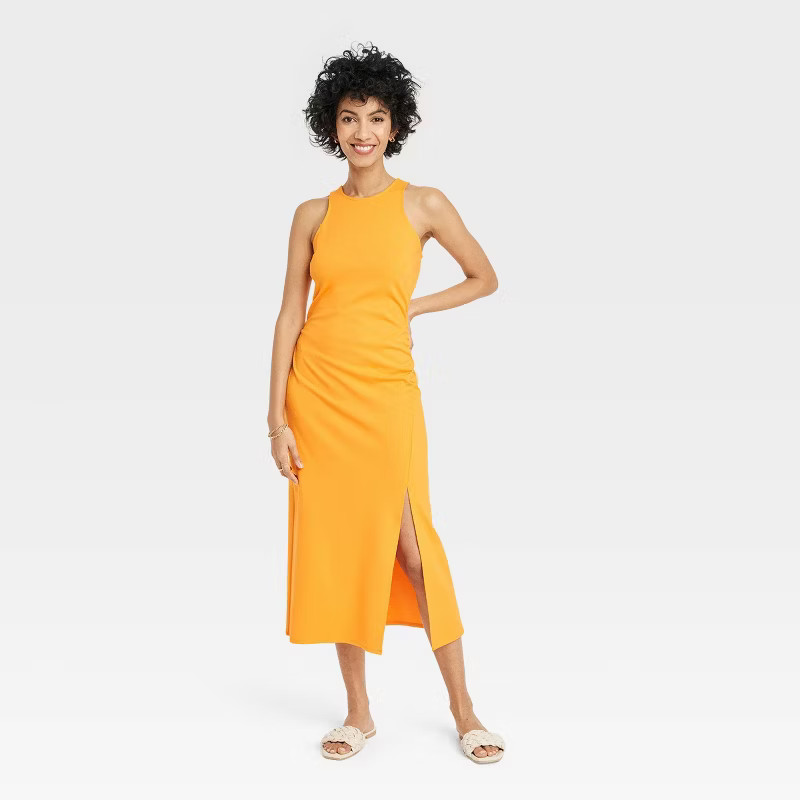 Women's Sleeveless Ruched Ponte Dress - A New Day™ | Target