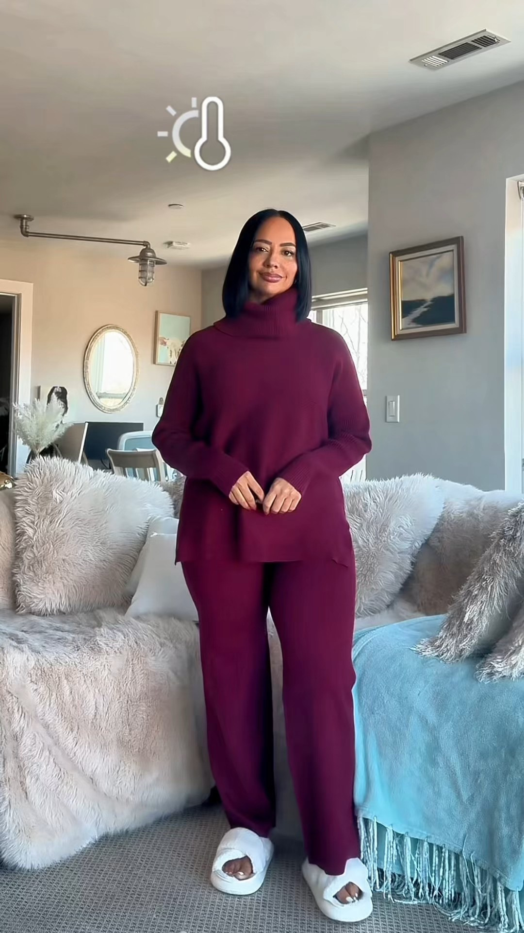 Effortless chic achieved ✅ This cozy knit pants set outfit is perfect for my women who like a luxe look for less while still being comfortable in the winter months ❄️ 

#LTKOver40 #LTKPetite #LTKValentine