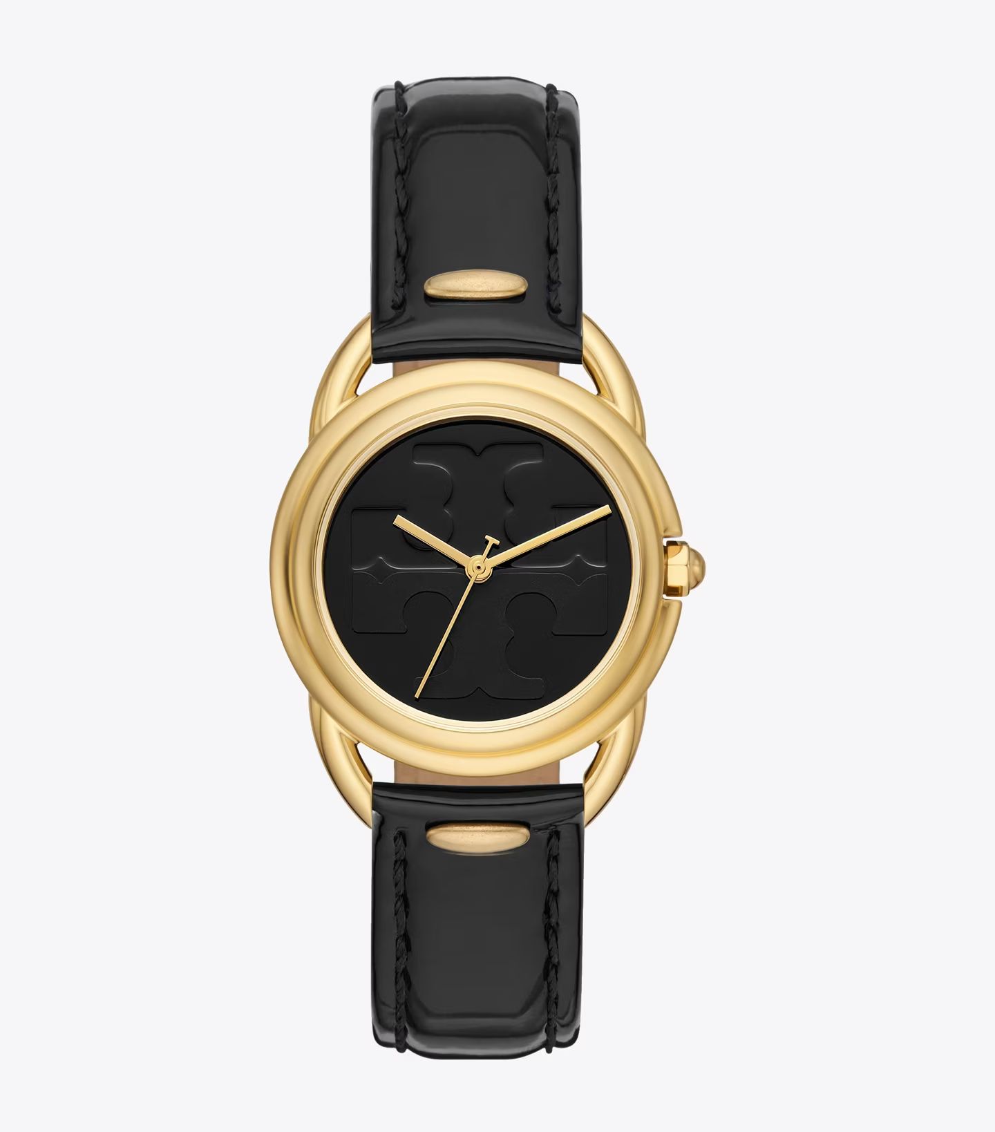 MILLER WATCH, BLACK PATENT LEATHER/GOLD-TONE STAINLESS STEEL | Tory Burch (US)