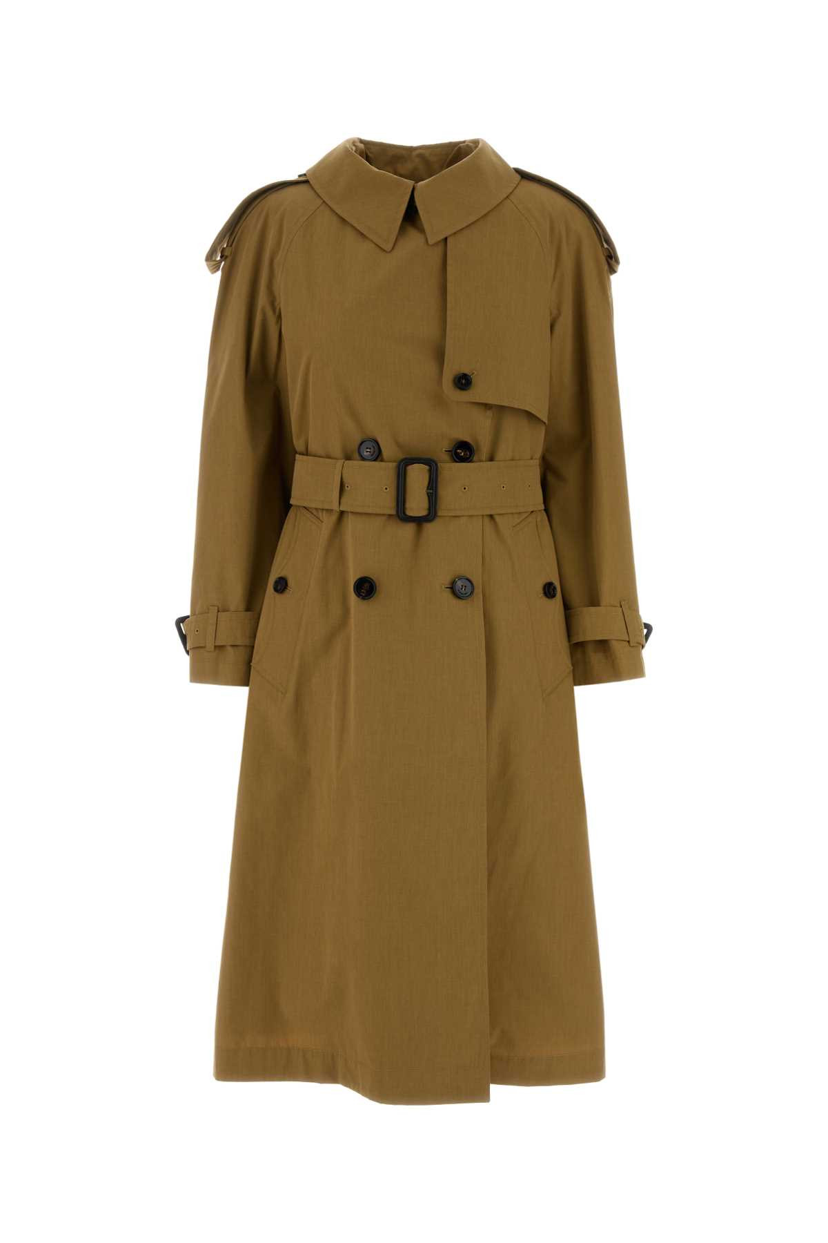 Burberry Mud Canvas Fitzrovia Trench Coat | Italist.com US