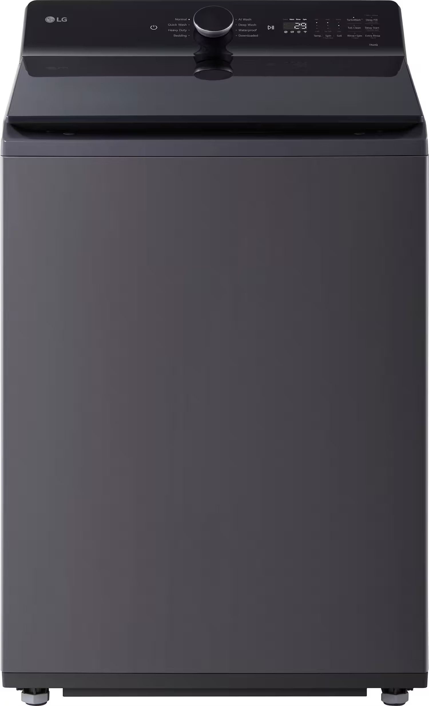 LG 5.5 Cu. Ft. High Efficiency Smart Top Load Washer with EasyUnload Matte Black WT8400CB - Best ... | Best Buy U.S.