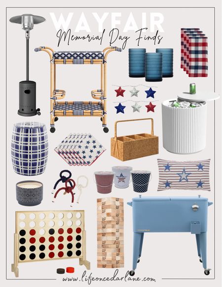 Wayfair Memorial Day Finds - get ready for Memorial Day Weekend with these fun outdoor party finds!! 

#wayfair #americana #memorialday #backyardbbq