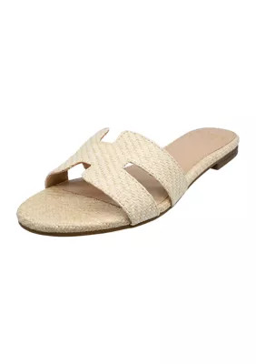 Crown & Ivy™ Raffia H Band Sandals | Belk