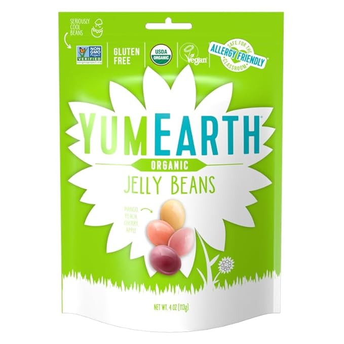 YumEarth Easter Candy Organic Jelly Beans, 4 Ounce - Spring Fruit Flavors - Allergy Friendly, Glu... | Amazon (US)