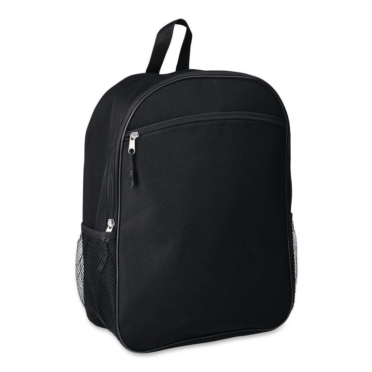 Wonder Nation Unisex 16" Backpack, Solid Black | Walmart (US)