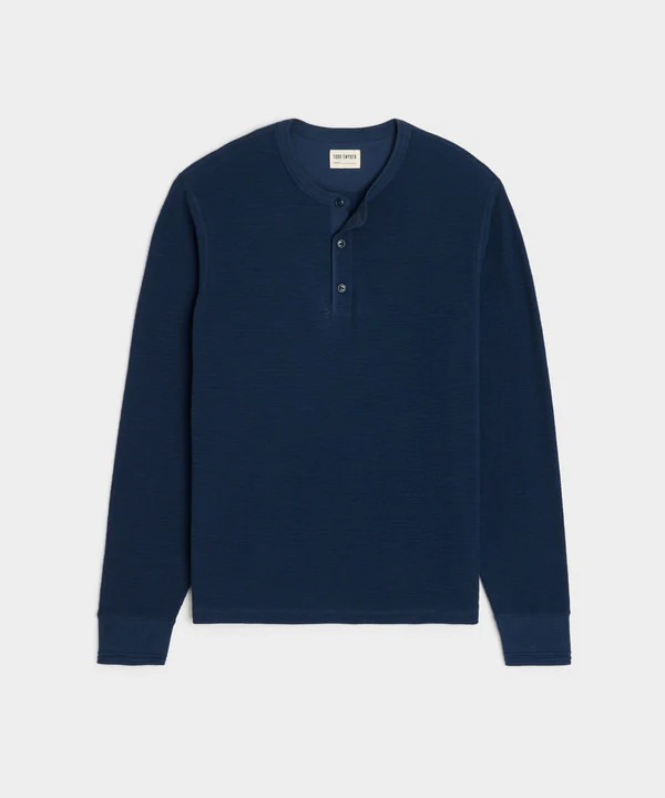 Lightweight Mini Waffle Henley | Todd Snyder