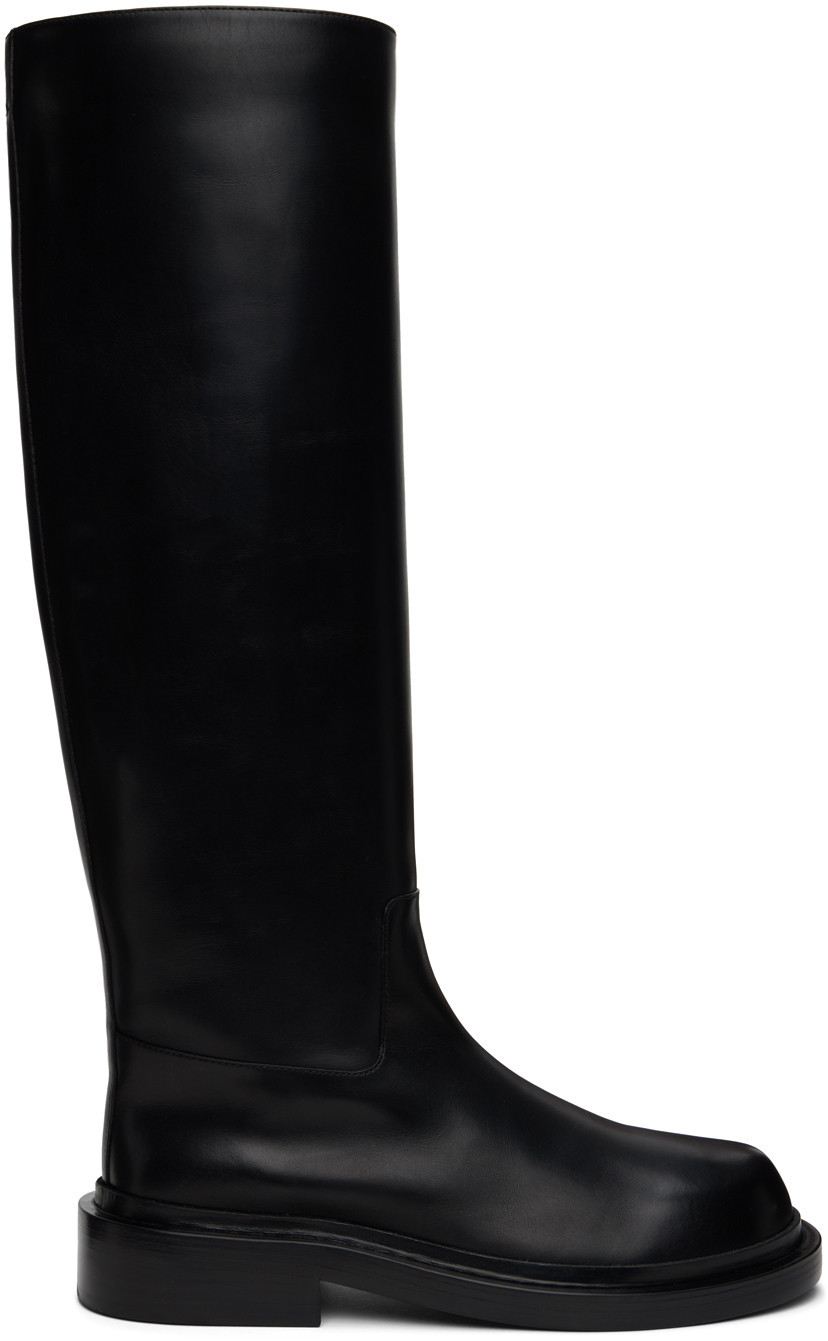 Jil Sander Black High Boots | SSENSE