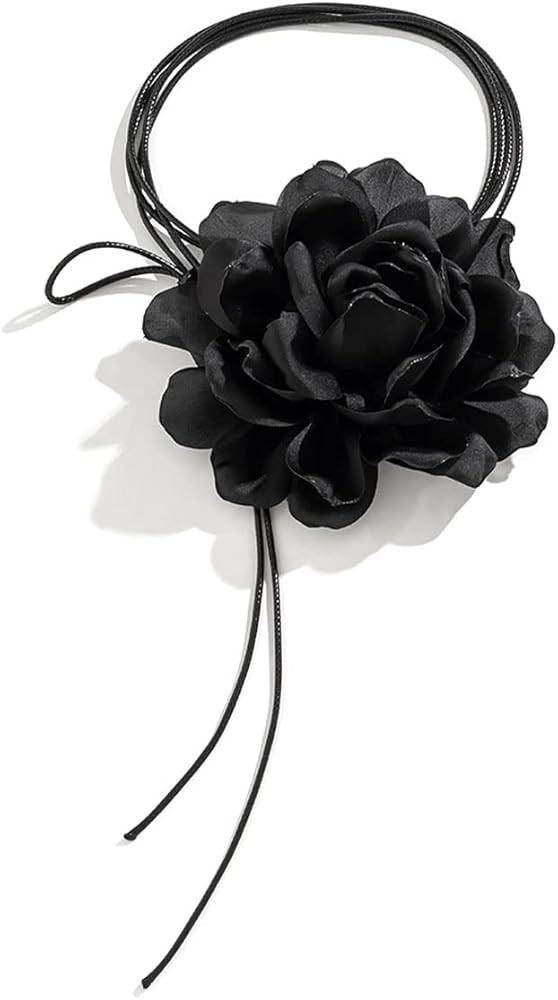 Palotay Flower Choker Necklace Black Velvet Flower Choker Rose Choker Big Flower Collar Choker Ne... | Amazon (CA)