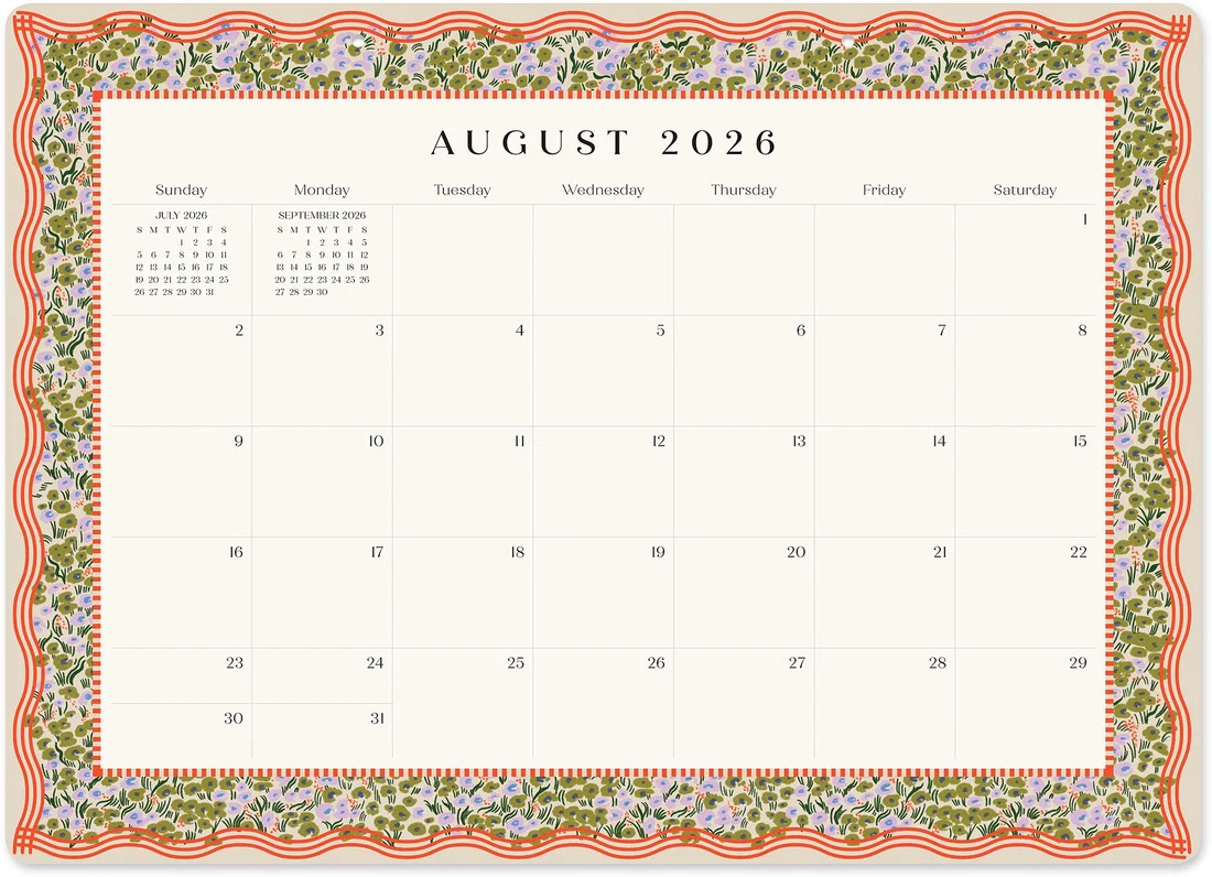 2026-2027 Paper Source Tapestries Decorative 17-Month Desk Blotter | Barnes & Noble