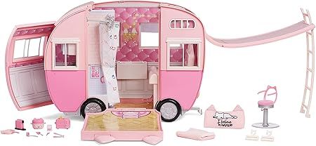 Na Na Na Surprise Kitty-Cat Camper Playset, Pink Toy Car Vehicle for Fashion Dolls with Cat Ears ... | Amazon (US)