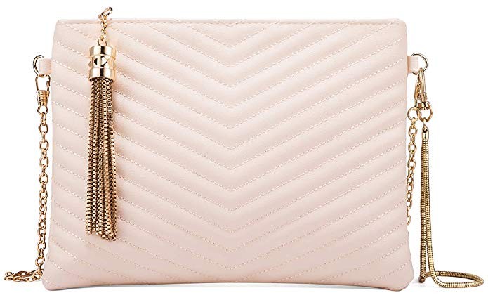 Women Clutch Purse Crossbody Evening Bags with Faux Leather Chain Wristlet Strap | Amazon (US)