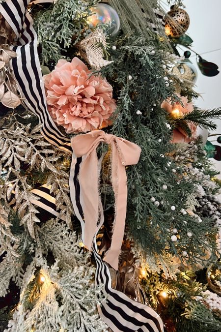 Christmas tree ribbon decor Christmas decorations decor pink Christmas tree ribbon 

#LTKSeasonal #LTKhome #LTKHoliday
