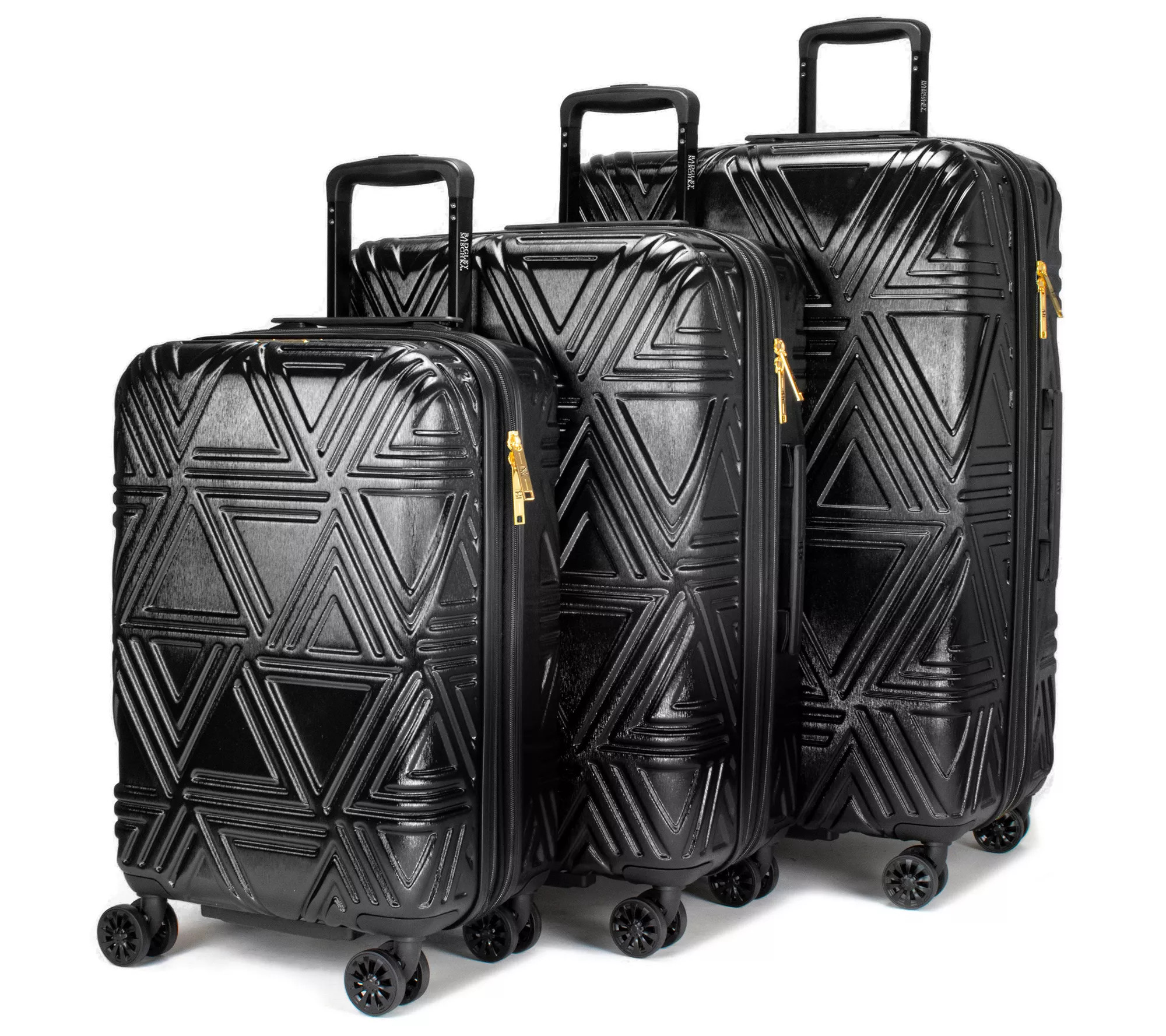 Badgley Mischka Contour 3-Piece Hard Expandable Luggage Set | QVC