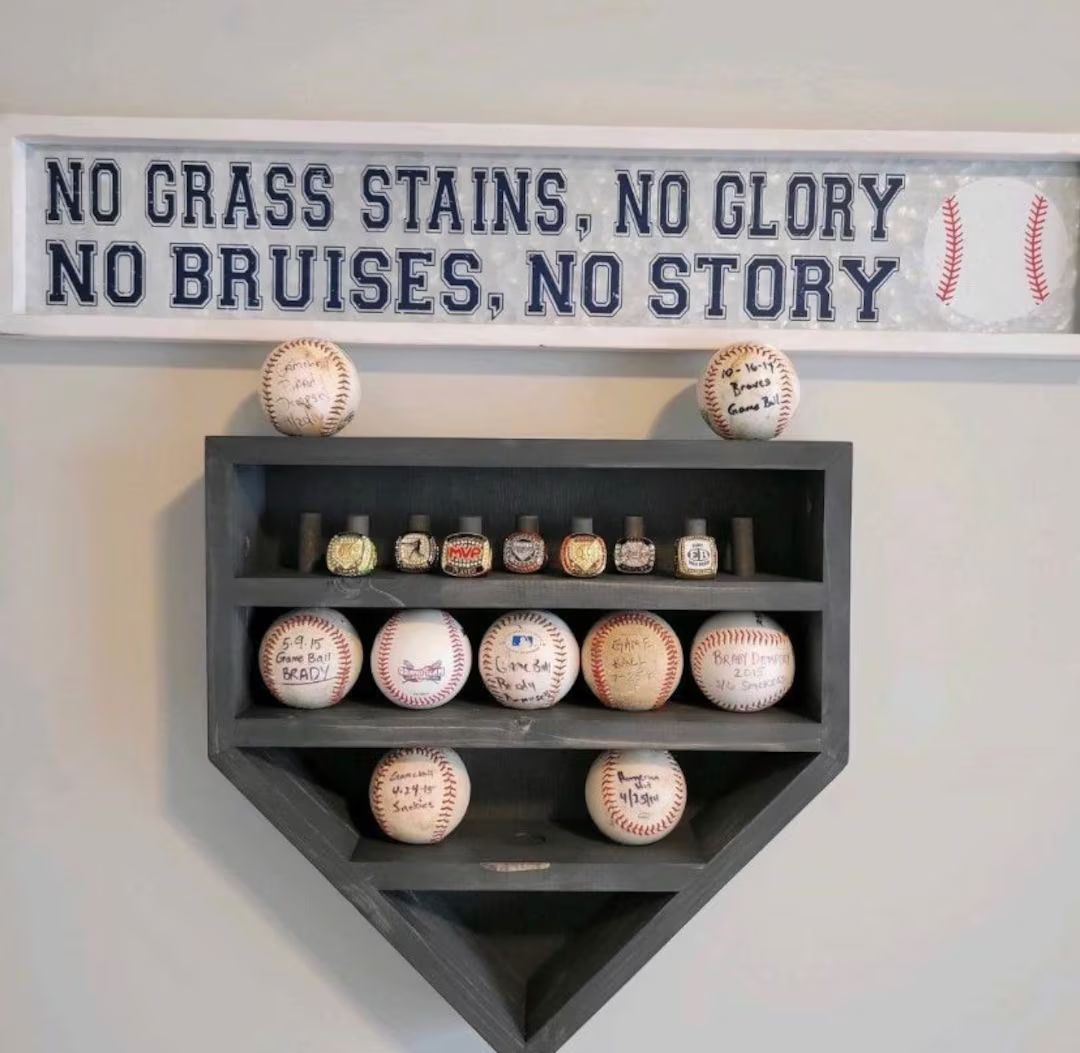 Baseball Display Case and Game Ball And/or Championship Ring - Etsy | Etsy (US)