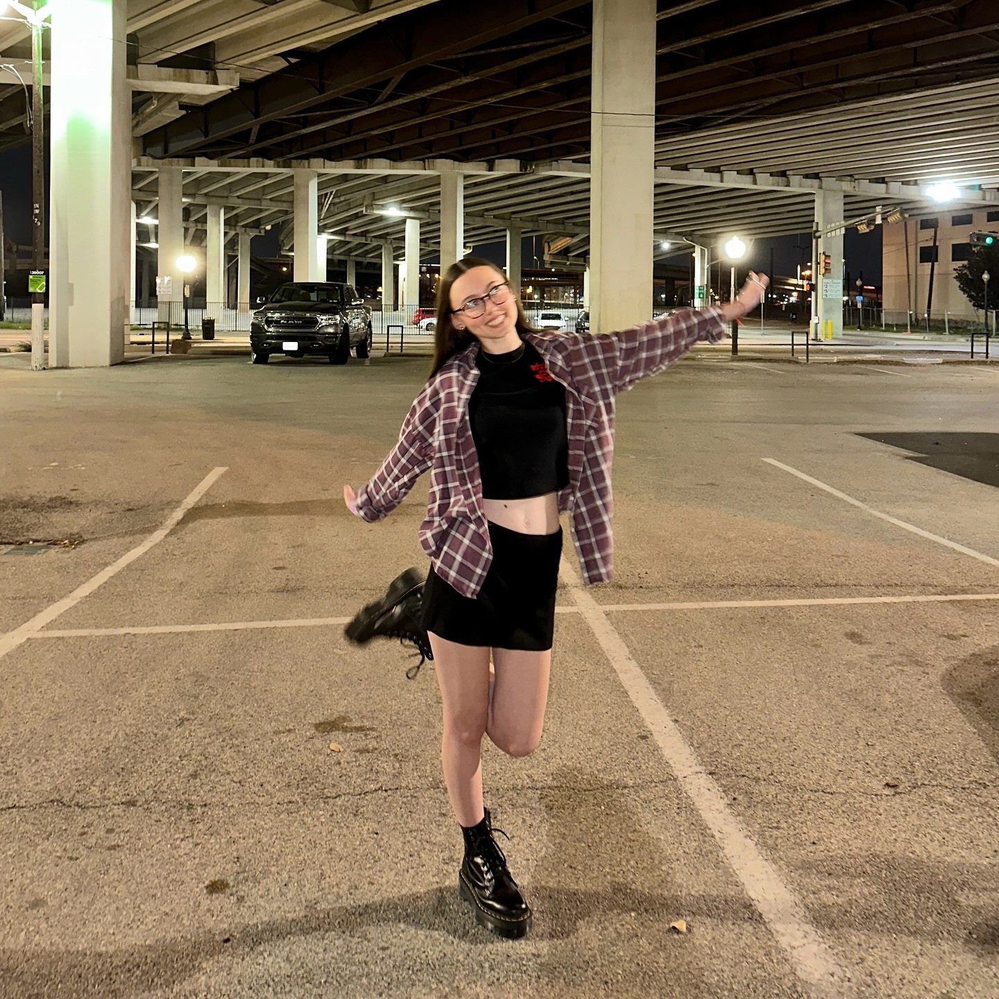 outfit 1 - flannel: brandy melville, t-shirt: inhaler merch, skirt: princess polly, boots: dr martens