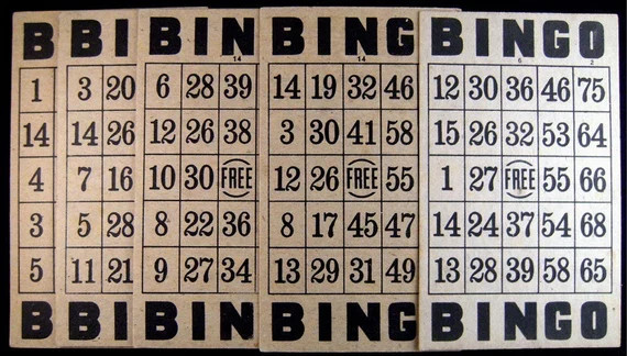 5 Vintage BINGO Cards | Etsy (US)