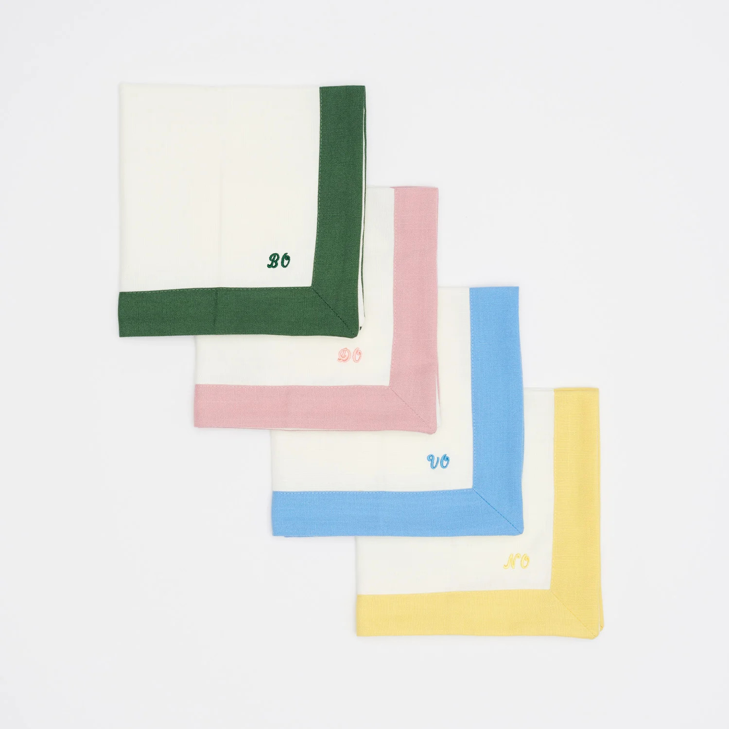 Personalised Multi Colour Napkin Set | In The Roundhouse