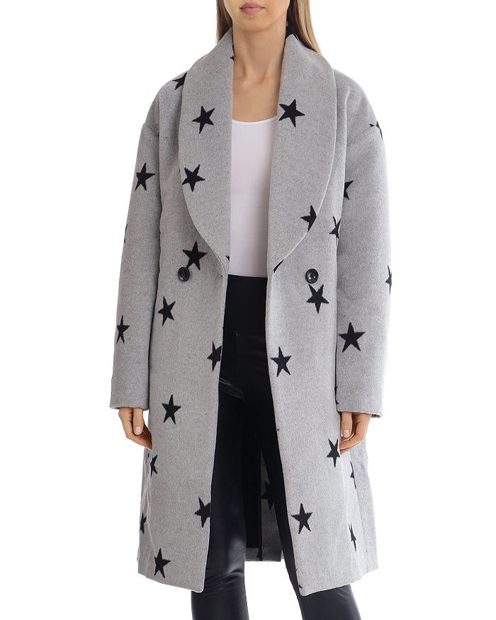 Double Face Star Print Cocoon Coat | Bloomingdale's (US)