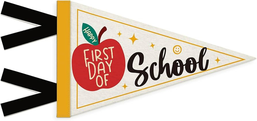 CalmVerve First Day of School Pennant Flag Felt Banner Sign, | Amazon (US)